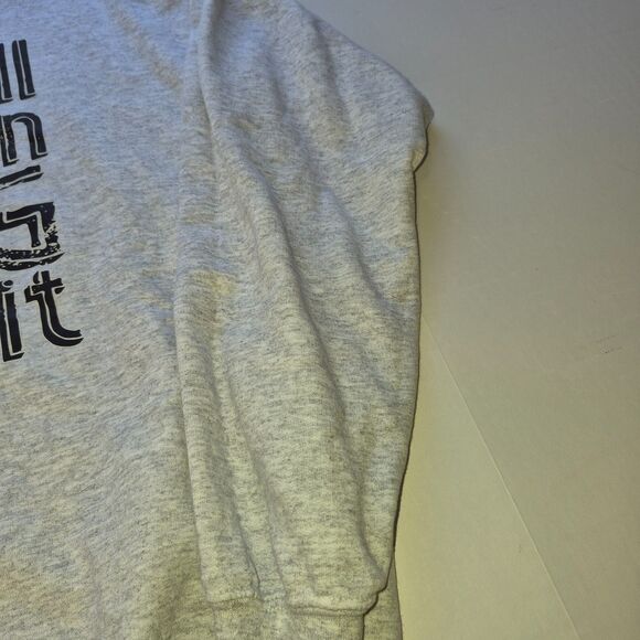 Gildan Sweat Shirt Cotton Blend Gray Size Med, Small Town Big Spirit. - Picture 4 of 9